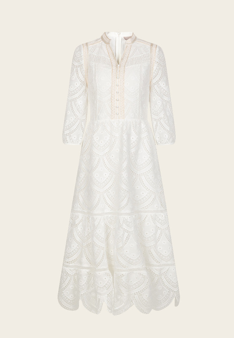 White Lace Maxi Dress
