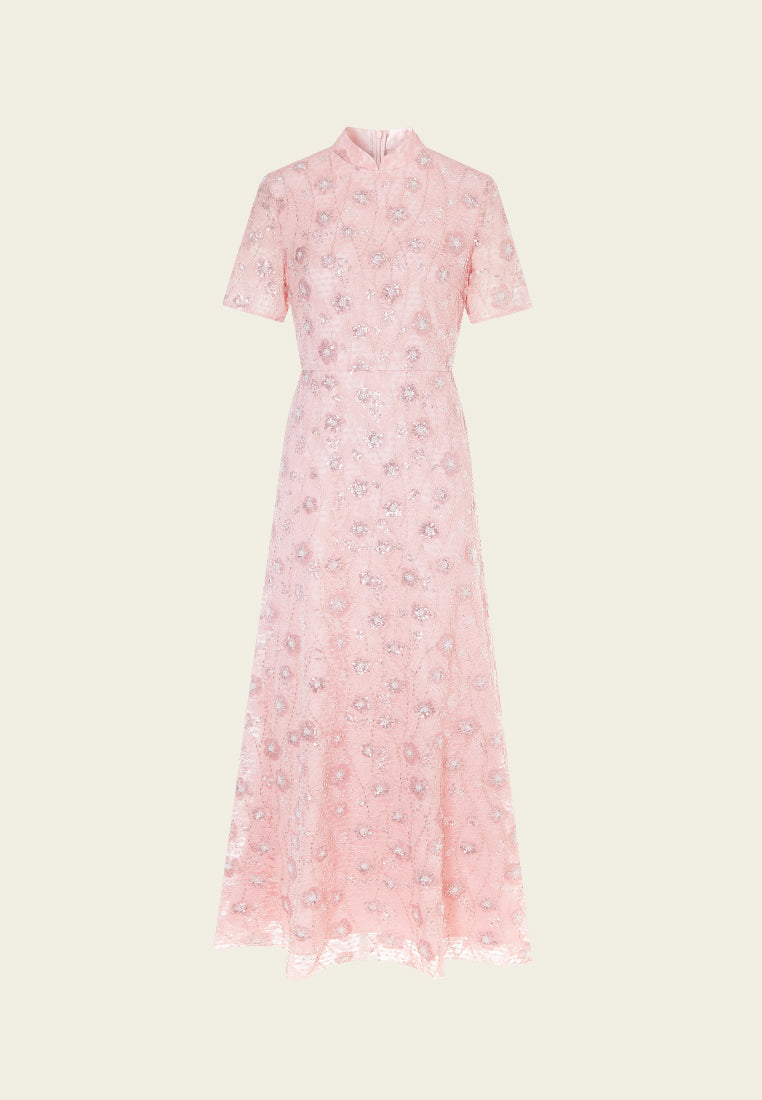 Stand Collar Lady's Dress