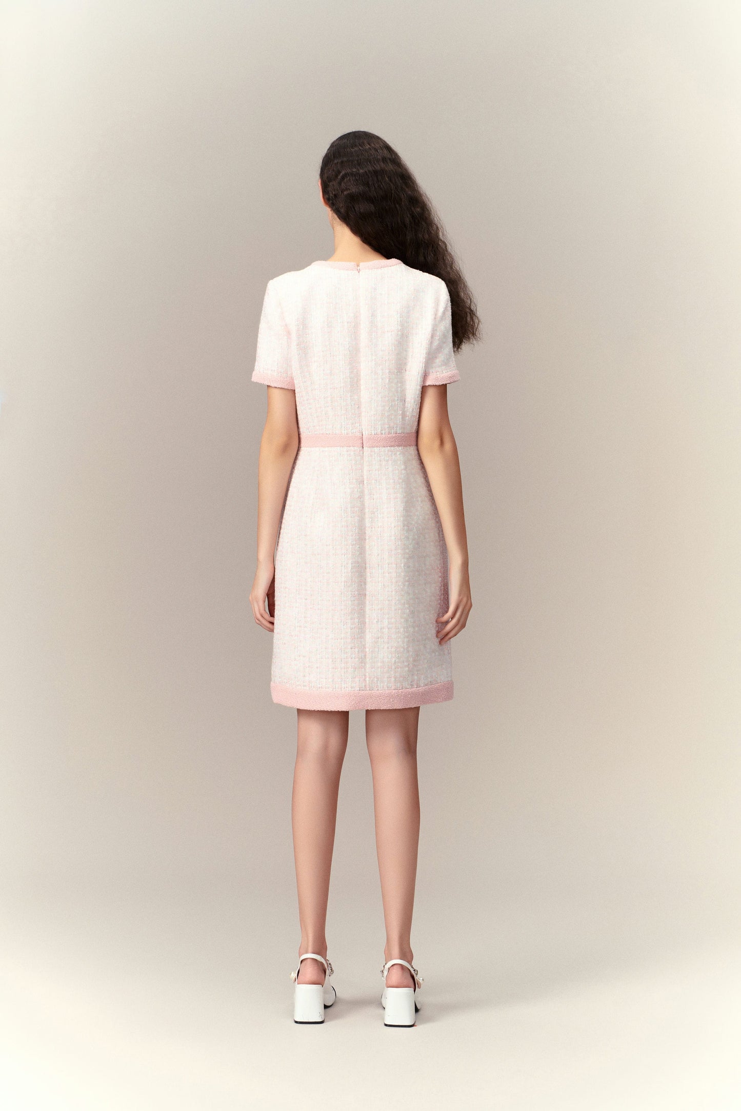 Pink Lady Classic Tweed Dress