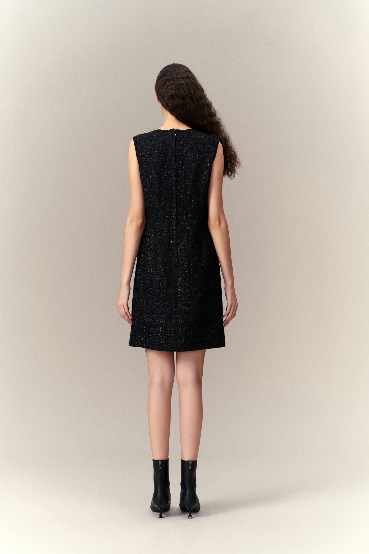 Meteor Shower Embellished Sleeveless Dress