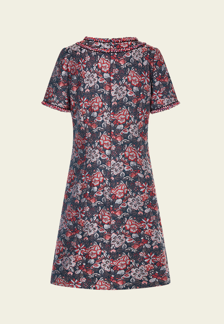 Oriental Jacquard Dress