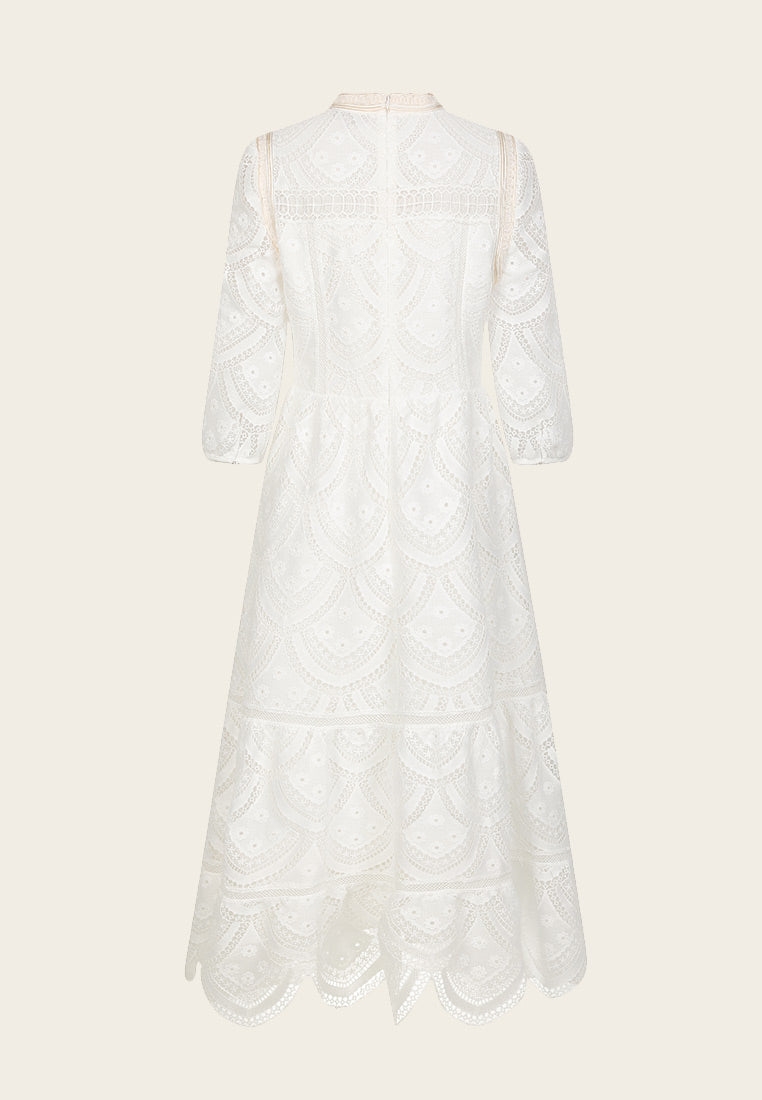 White Lace Maxi Dress
