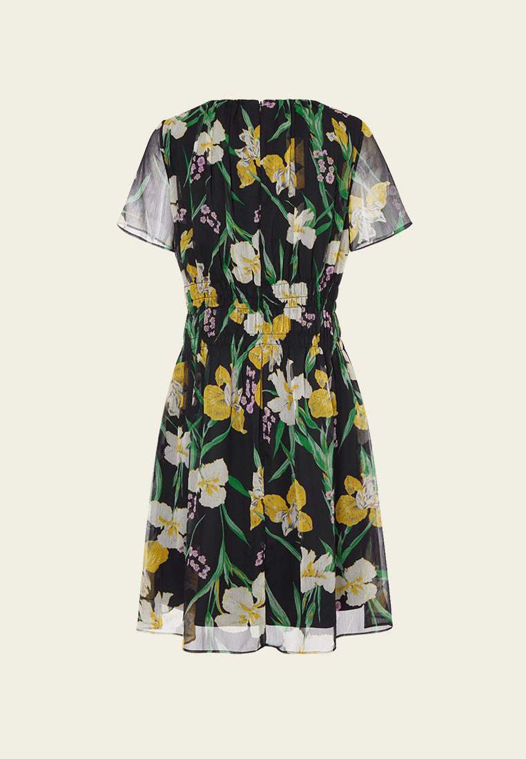 Summer Floral Chiffon Dress