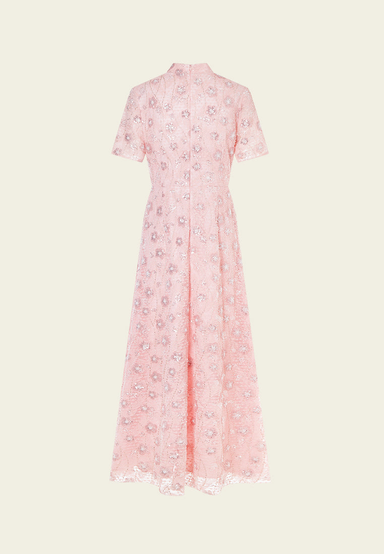 Stand Collar Lady's Dress