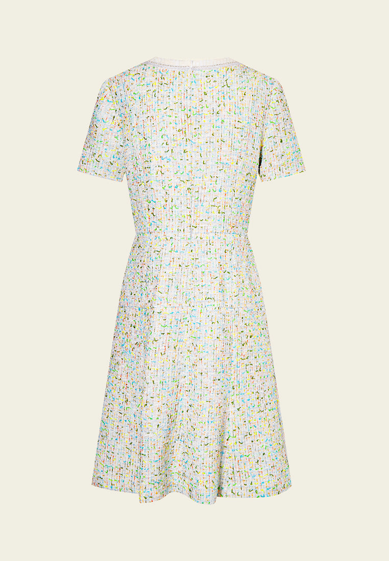 Lime Twist Tweed Dress
