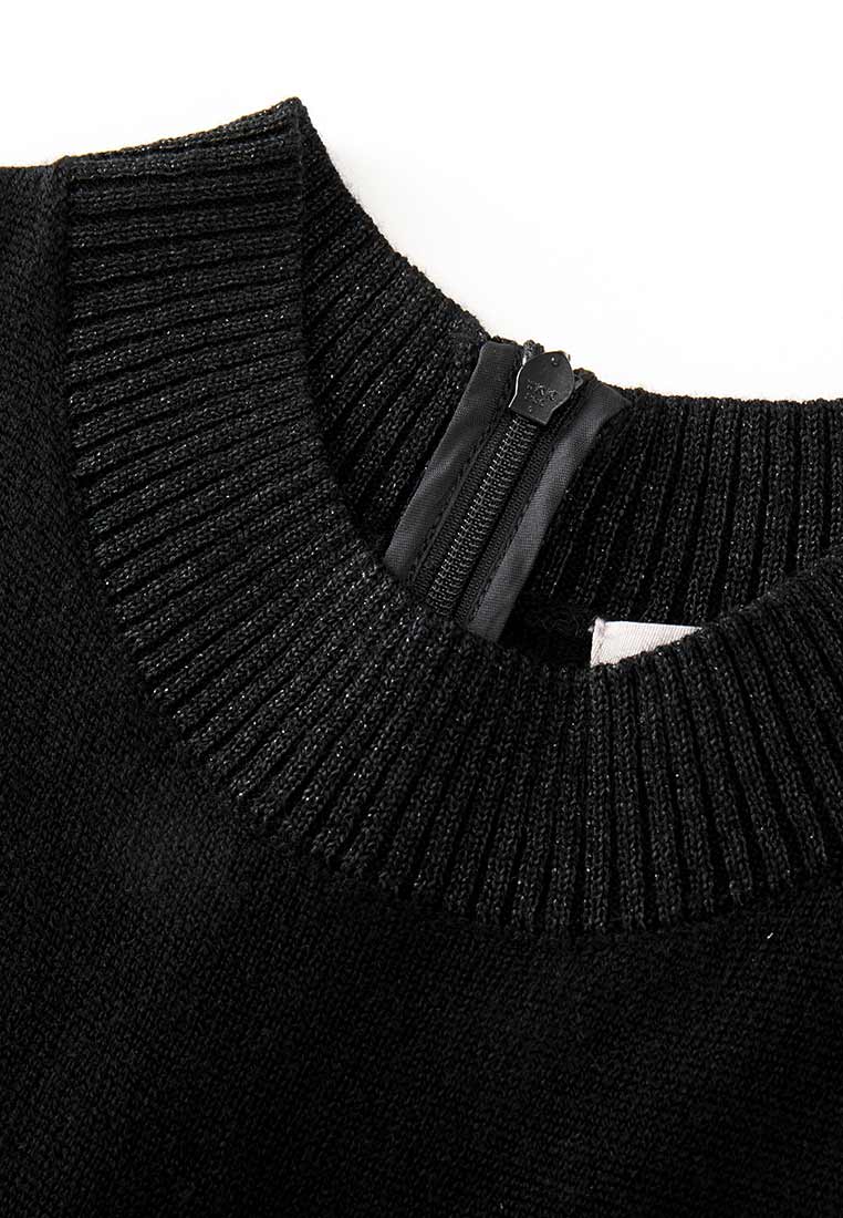 High-neck Wool Knit Ombré Dress