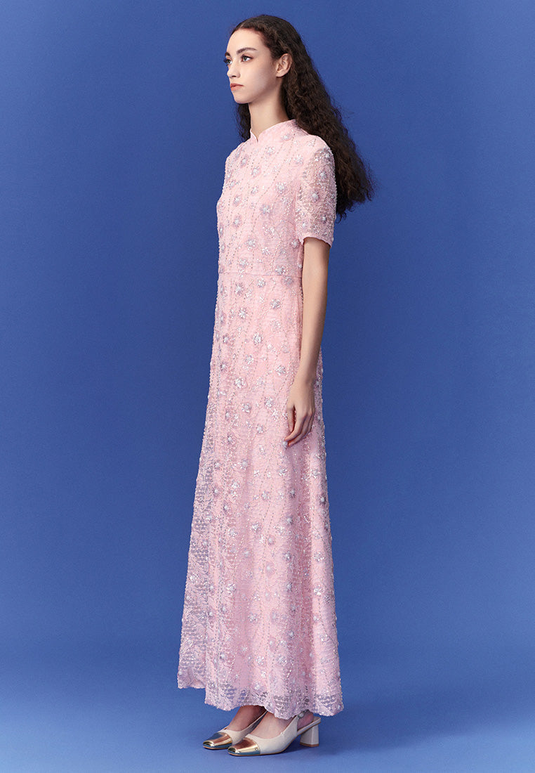 Stand Collar Lady's Dress