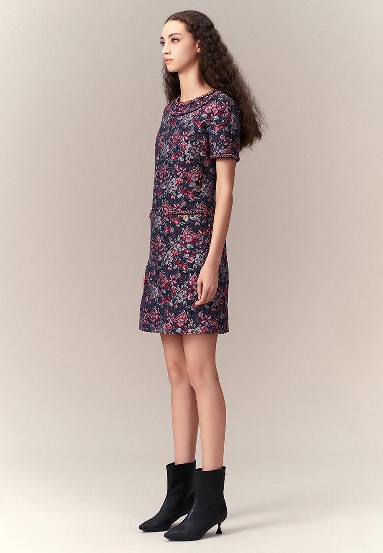 Oriental Jacquard Dress