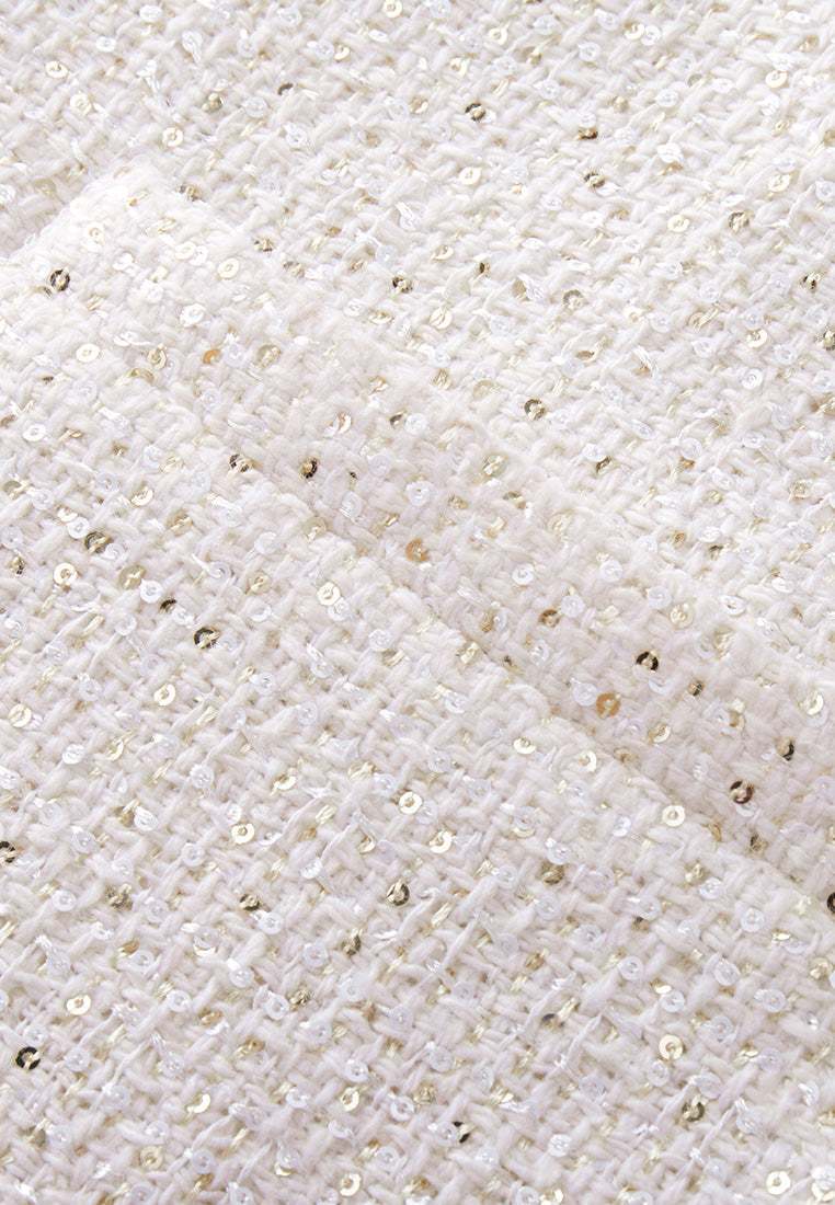 Dignified Cap-sleeve Patchwork-detail Dress