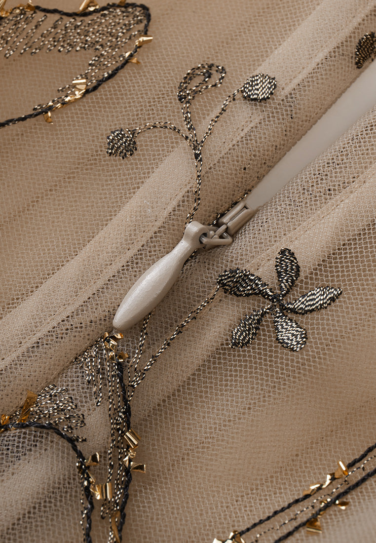 Caramel Mesh Dress