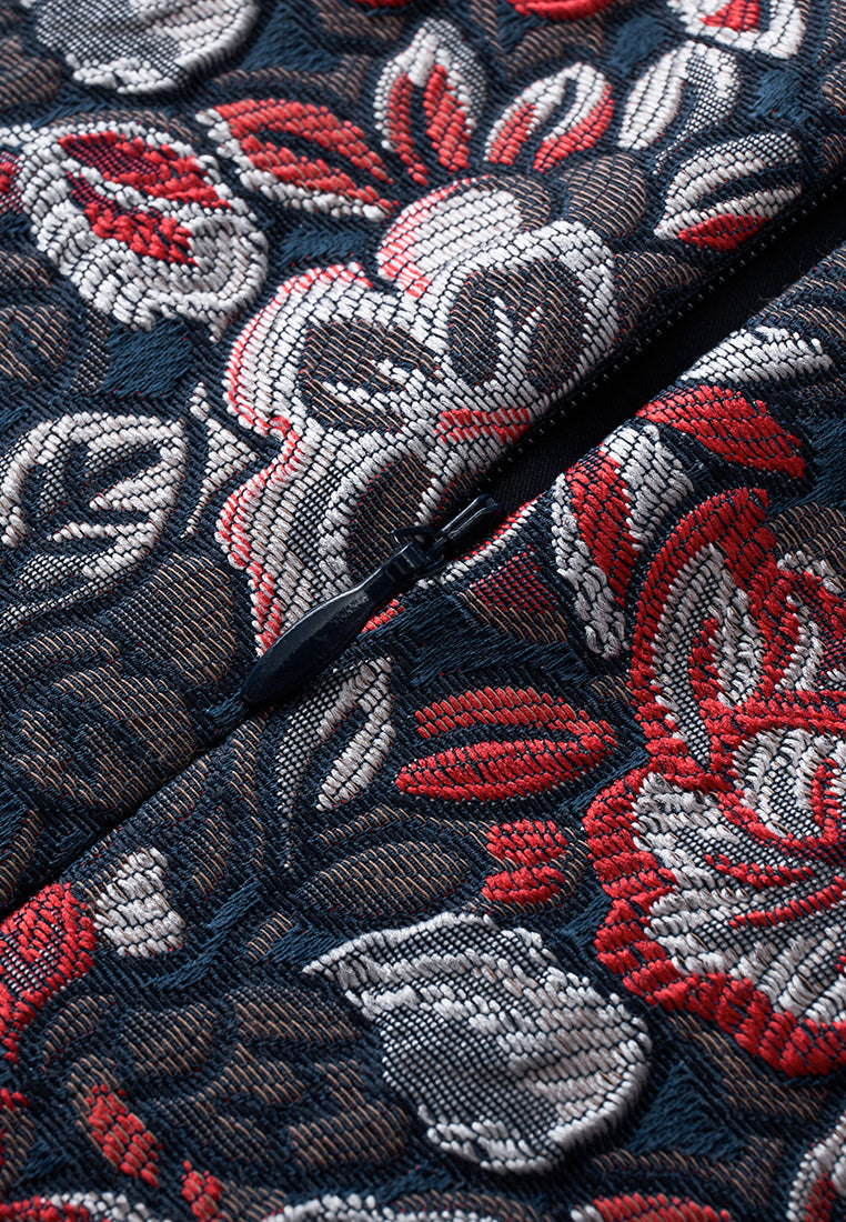 Oriental Jacquard Dress