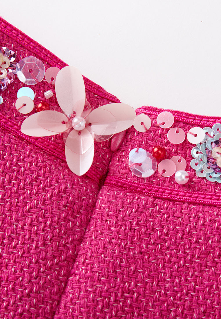 Dolly Vibrant Pink Embellished Dress