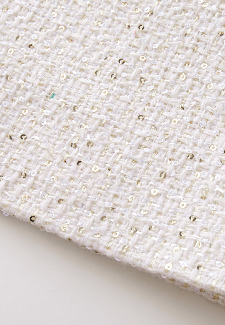 Dignified Cap-sleeve Patchwork-detail Dress