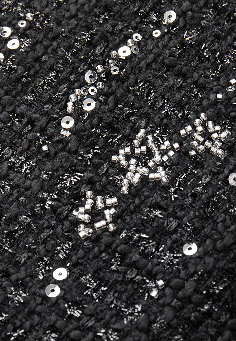 Meteor Shower Embellished Sleeveless Dress