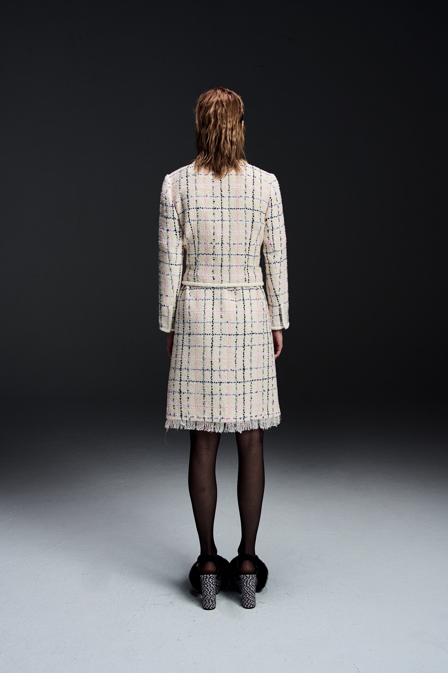 Marion Stylish Tweed Dress