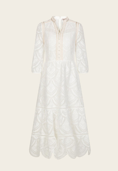 White Lace Maxi Dress