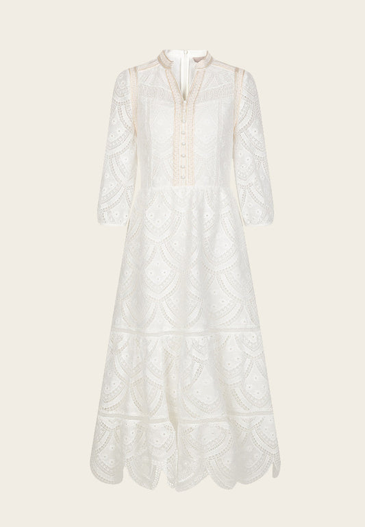 White Lace Maxi Dress