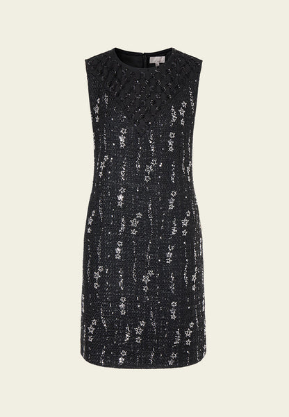 Meteor Shower Embellished Sleeveless Dress