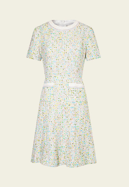 Lime Twist Tweed Dress