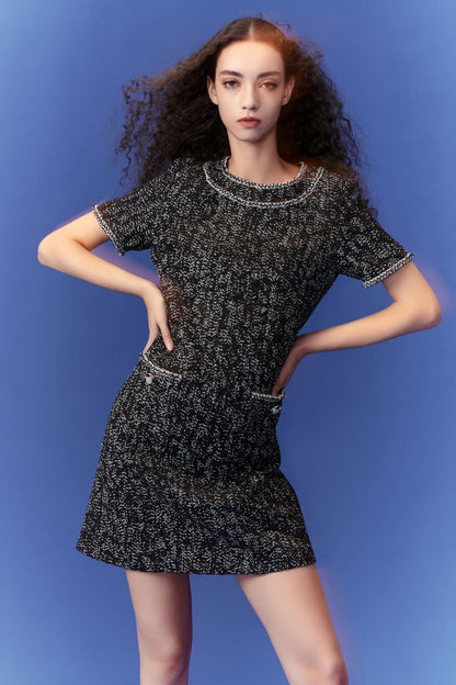 Prestige Patch-pocket Tweed Dress