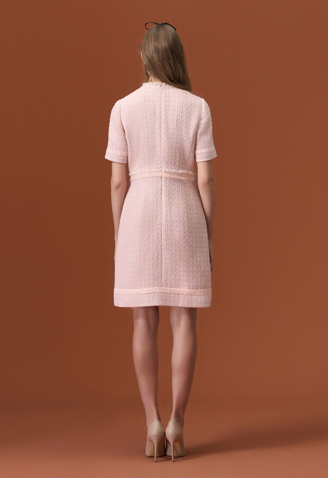 Light Pink Tweed Dress