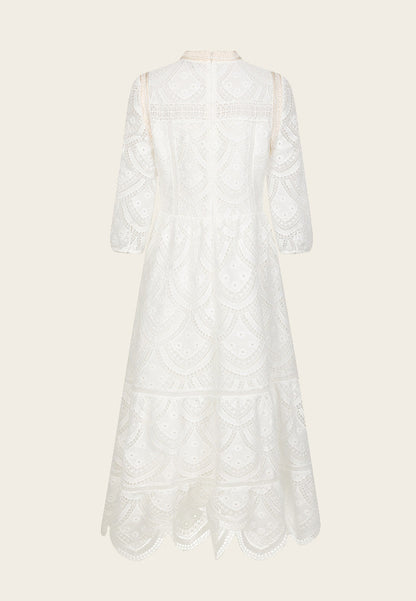 White Lace Maxi Dress
