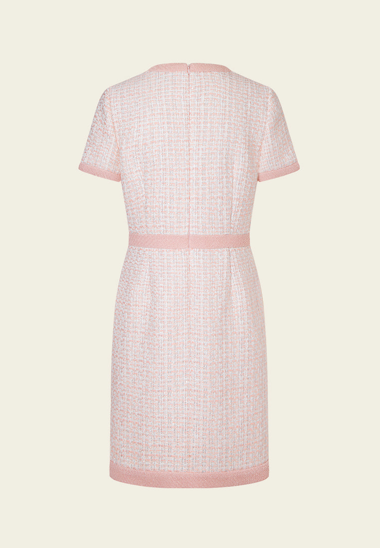 Pink Lady Classic Tweed Dress