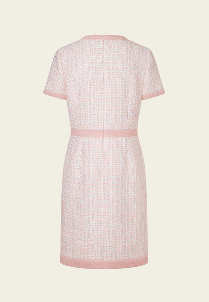 Pink Lady Classic Tweed Dress