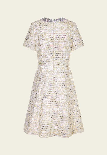 Luxurious Sequined Tweed Dress