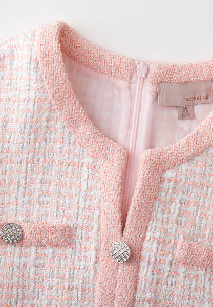 Pink Lady Classic Tweed Dress
