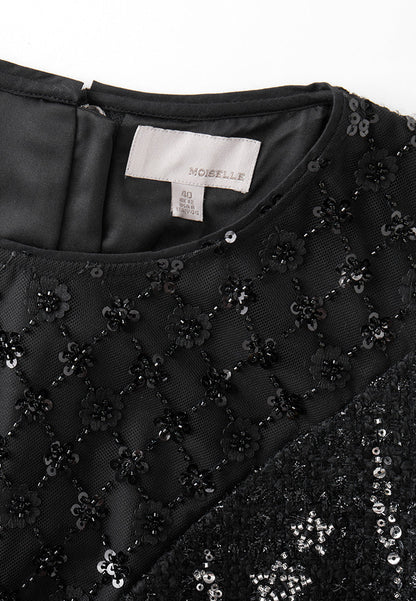 Meteor Shower Embellished Sleeveless Dress