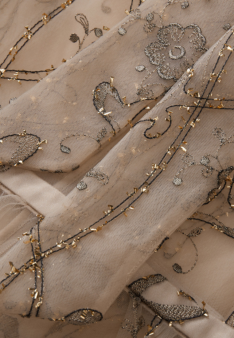 Caramel Mesh Dress