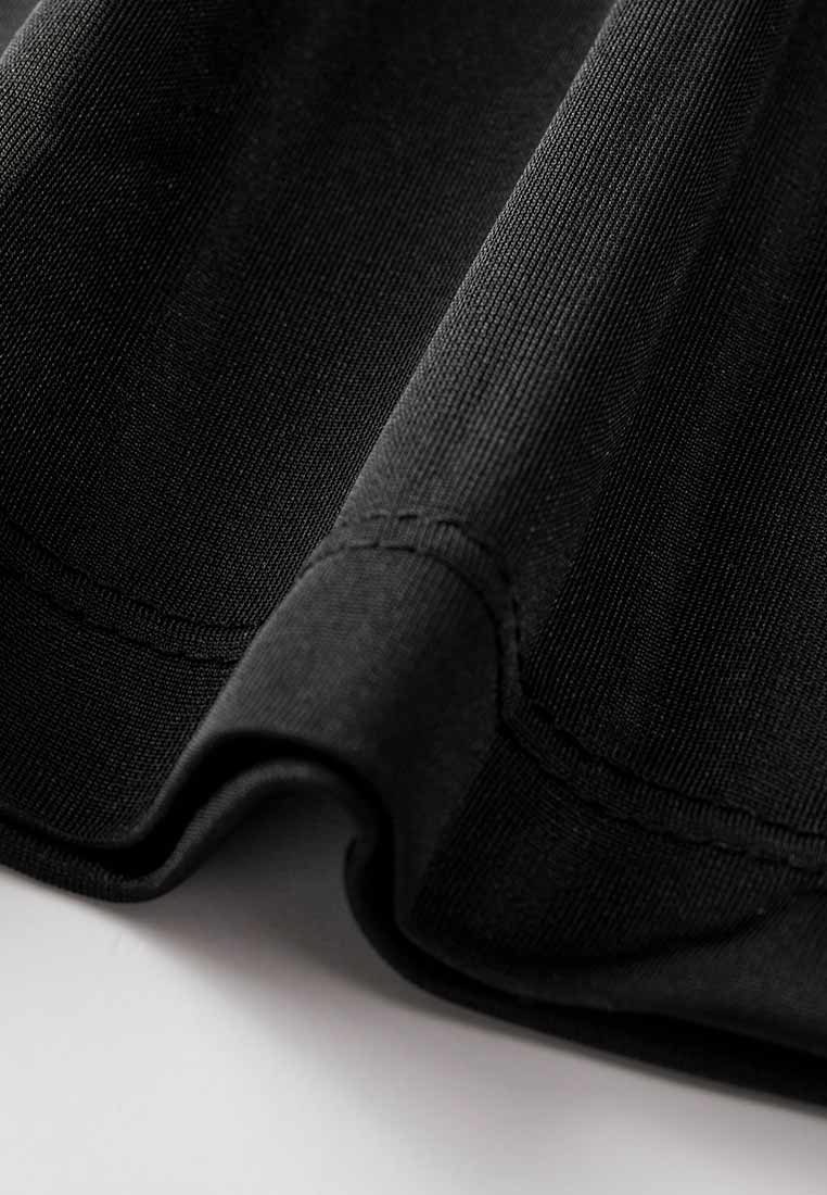Mesh Ruffle-detail Sleeveless Dress