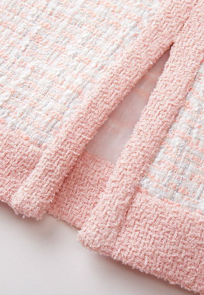 Pink Lady Classic Tweed Dress