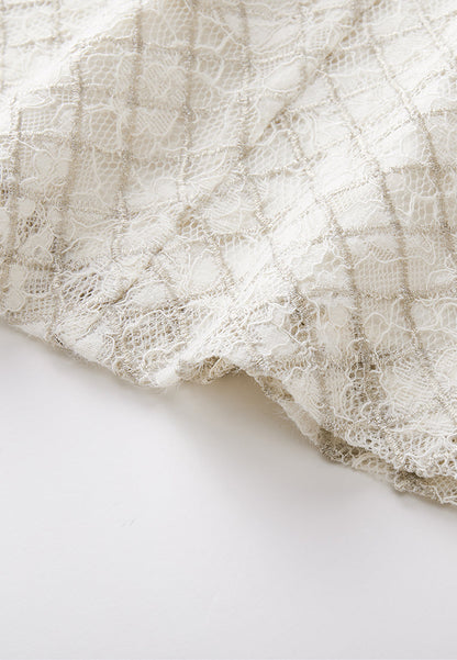 Diamond Line Lurex Lace Dress