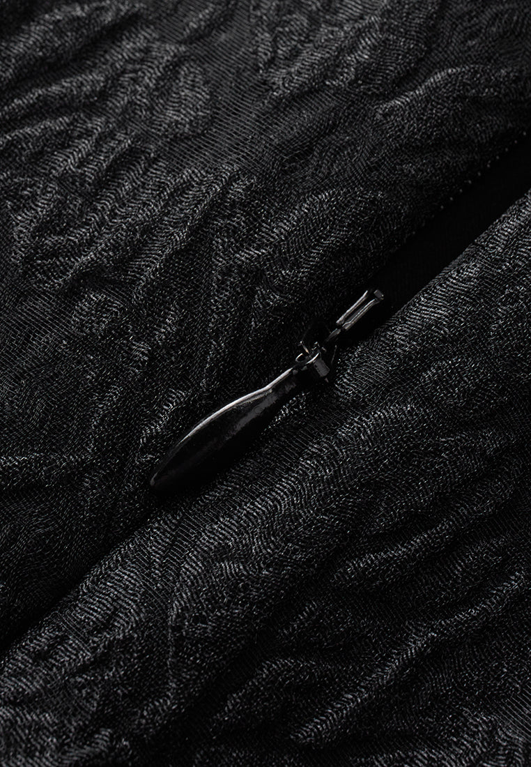 Embossed-pattern Dress