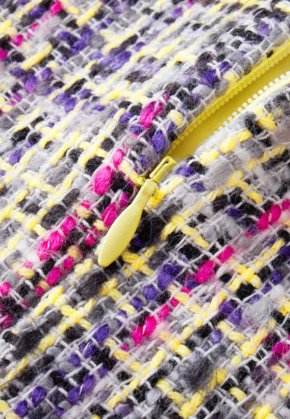 Braided Hem Tweed Dress