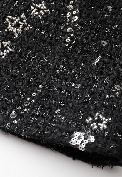 Meteor Shower Embellished Sleeveless Dress