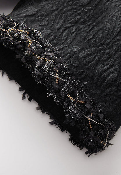 Embossed-pattern Dress
