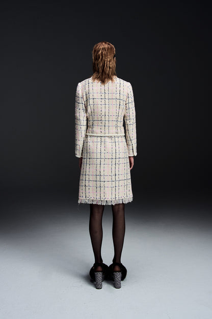 Marion Stylish Tweed Dress